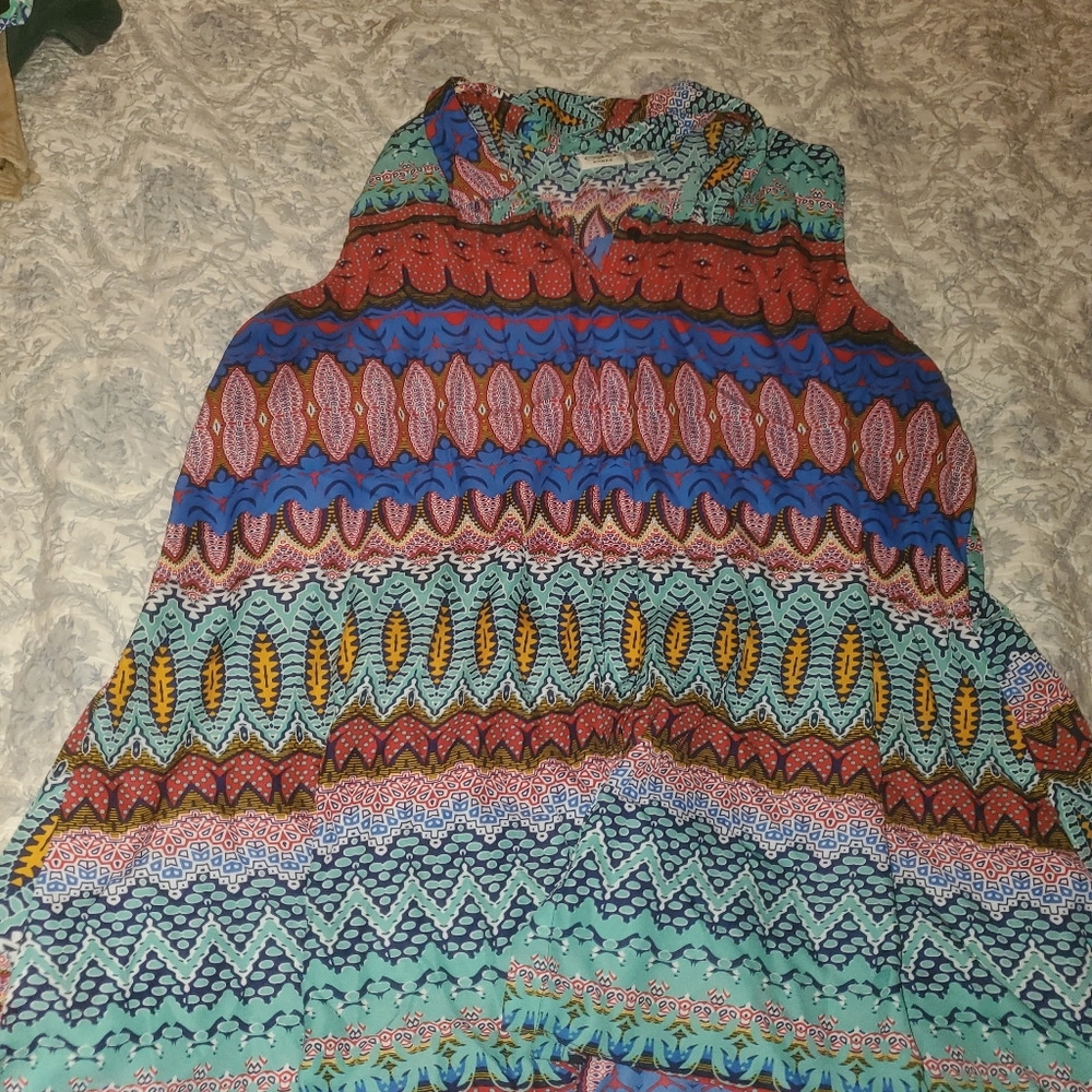 Plus size print tank